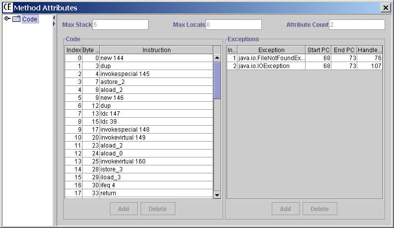 Attributes Dialog